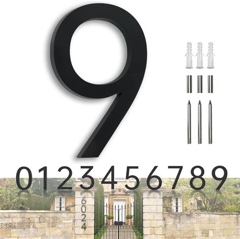 large black metal house numbers uk|7 inch black house numbers.